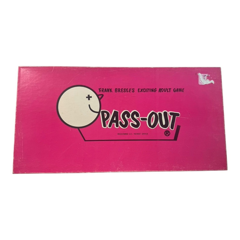 Vintage 1971 Pass-Out Adult Drinking Board Game Frank Bresee Pink Elephant Retro